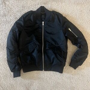 TALULA BABATON ARITZIA BOMBER JACKET LADIES BLACK LIGHTWEIGHT FLIGHT‎ COAT~S